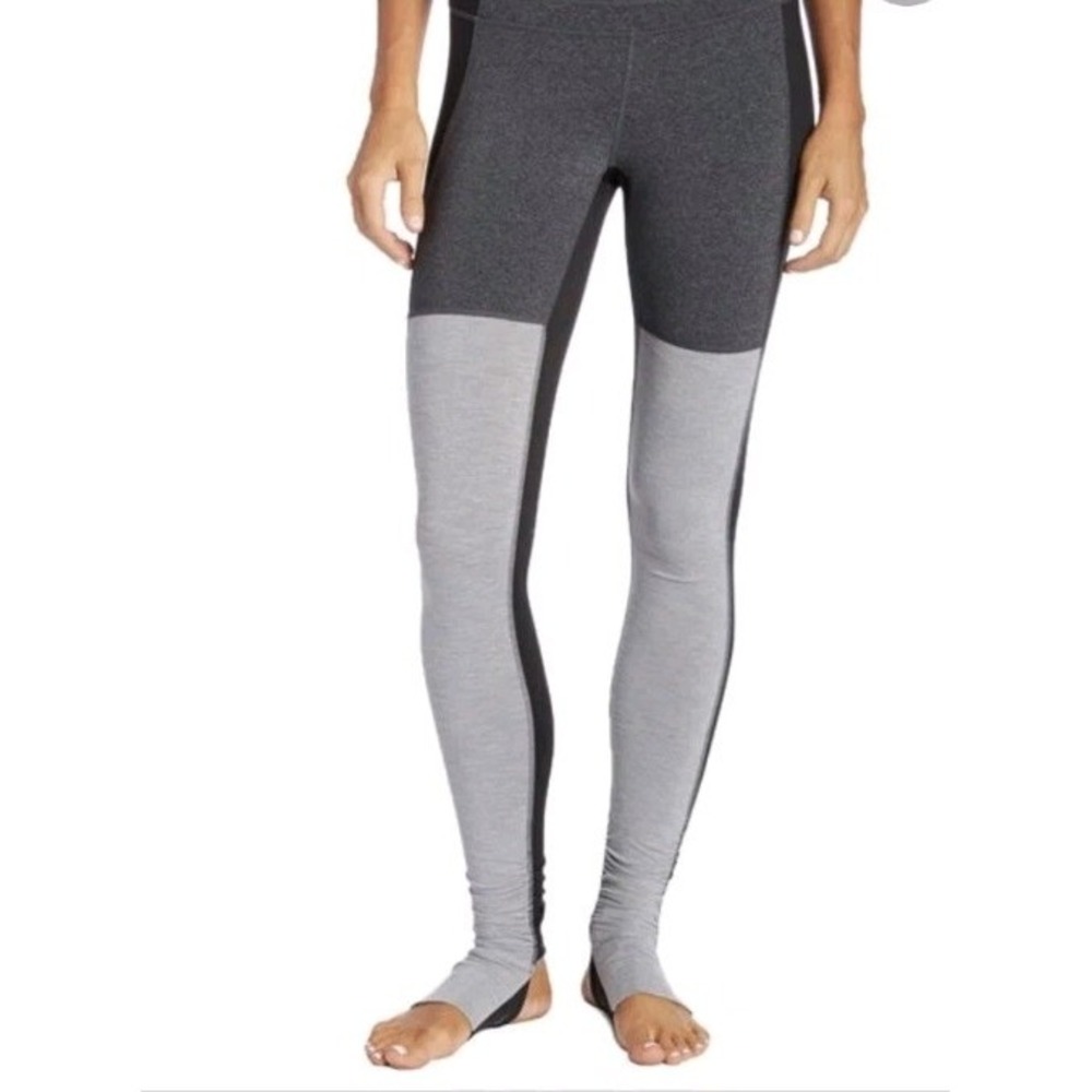 Lucy Activewear Powerfully Poised Legging Black & Asphalt Heather Small Reg NWT